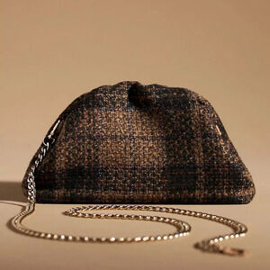 NWT Anthropologie Frankie Brown Mini Clutch